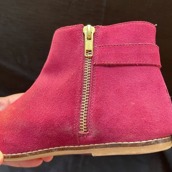 Janie & Jack Girls Maroon Suede Boots - Picture 8 of 8